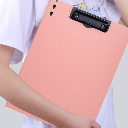 A4 File Folder Multi-Functional Exam Mat Clipboard Pink 1