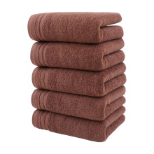Beige katoenen handdoekenset, 5 stuks, luxe, dik en absorberend.