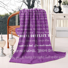Couverture Supreme Comfort Text 50 x 60 pouces ultra douce et épaisse