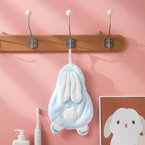 Rabbit Hand Towel Cartoon Easter Design Fleece 1 Pack 2