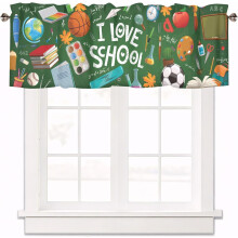 Pencil Valance Back to School Theme 18x54 Inch Rod Pocket