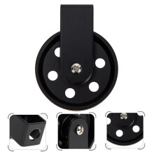 Black Vintage Pendant Light Iron Pulley Wheel