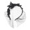 Bridal Veil Headband Lace Mesh Black 1