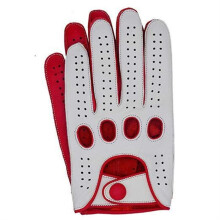 Men's Leather Driving Gloves Full-Finger Breathable Unlined