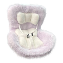 Purple Doll Car Seat Cushion with Vent Clip Stand