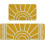 Boho Kitchen Mat Set Yellow Sun Farmhouse Modern Non-Skid 1