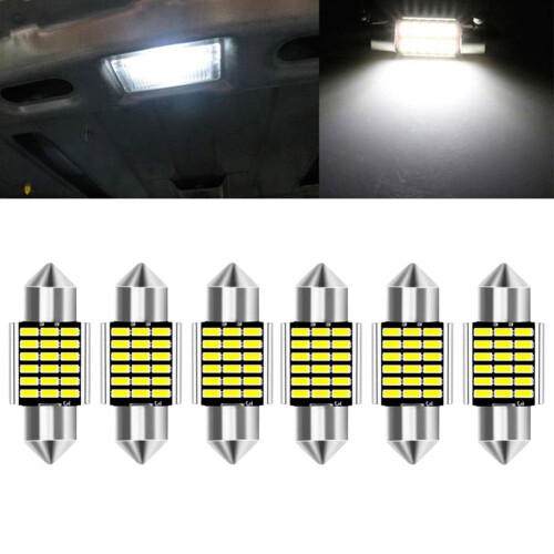 DE3175 LED Map Light Bulbs 31mm 6000K White 6 Pack 1