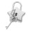 LEORX Star-Shaped Small Lock with Key Silver Alloy Handbag 4