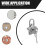 LEORX Star-Shaped Small Lock with Key Silver Alloy Handbag 5