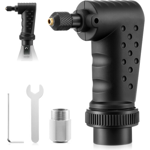 Right Angle Attachment for Rotary Tool with Fixed Shaft