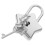 LEORX Star-Shaped Small Lock with Key Silver Alloy Handbag 6