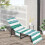 Housse de chaise de plage rayée avec poches latérales, séchage rapide 5
