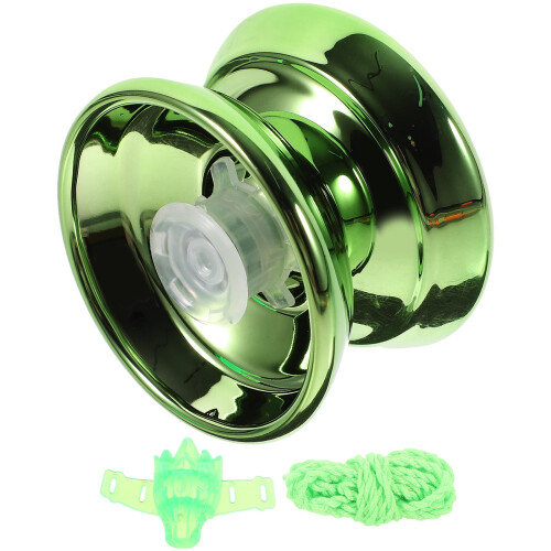Green Yo-yo Ball Toy Set with Iron and Plastic Construction