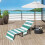 Housse de chaise de plage rayée avec poches latérales, séchage rapide 6