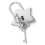 LEORX Star-Shaped Small Lock with Key Silver Alloy Handbag 8