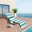 Housse de chaise de plage rayée avec poches latérales, séchage rapide 7