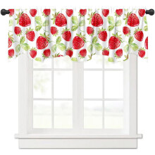 Strawberry Window Valance with Rod Pocket