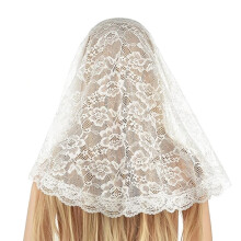 Bridal Veil Lace Mantilla Short Wedding Head Covering