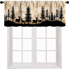 Kitchen valance rustic bear deer moose design 54x18 inch