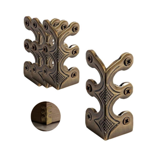 Baseboard Corner Protectors Bronze Metal 6 pcs
