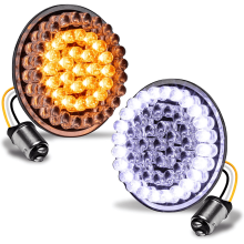 LED Turn Signal Running Lights Amber/White for Harley