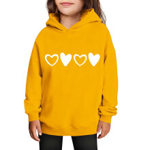 Kids Yellow Sherpa Hoodie Fleece-Lined Long Sleeve