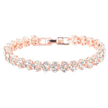 Gold Plated Adjustable Cubic Zirconia Bracelet for Girls