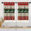 Christmas Kitchen Curtains Set of 2 Red Green Deer Tree 1