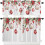 Christmas Kitchen Curtains Set Rod Pocket 36 inch Red 1