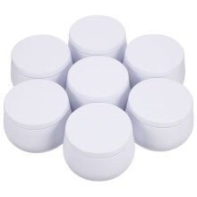 Candle Jars White Belly Storage 9 pcs 8 x 5.5 cm