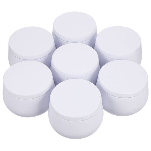 Candle Jars White Belly Storage 9 pcs 8 x 5.5 cm