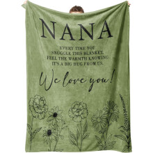 Flannel Throw Blanket Soft Grass Green 50x60 inches