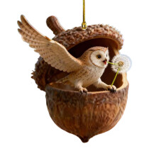 Forest Animal Acorn Ornament Acrylic 1 Piece