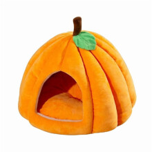 Pumpkin Cat Bed Indoor Cat Cave with Removable Cushion