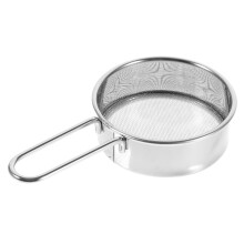 Flour Sifter Mesh Hand Sieve Silver Plastic 1 Set