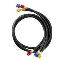 HVAC Refrigerant Manifold Gauge Set with Hoses and Valves