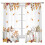 White Thanksgiving Pumpkin Sheer Curtains 52x72 in Fall 1