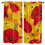 Red Corn Poppy Flower Curtains 2-Pack 1