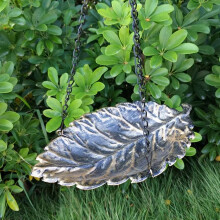 Metal Hanging Birdbath Feeder Outdoor Garden Water Bath