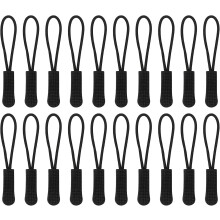 Black Zipper Pulls Replacement Tabs 20 Pcs