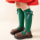 Toddler Slouch Knee-High Cotton Crew Socks 1