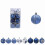 Christmas Ball Ornaments Blue Silver Glitter 8 pcs 1
