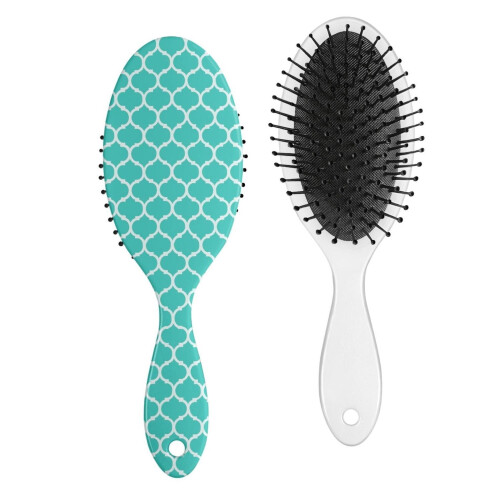 Abstract Pattern Hair Brush Retro Paddle Detangler with