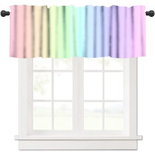 Pastel Striped Curtain for Girls Room – 54" x 18", Rod