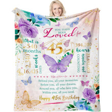 Couverture pour femme pour son 40e anniversaire (60 x 50 pouces)