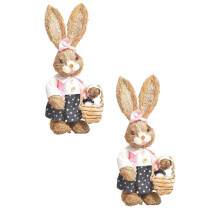 Osterhase aus Sisal mit Karotte (1 Stück)