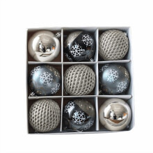 Ornements flocons de neige pailletés incassables, 8 cm (3,15 pouces), 9 pièces