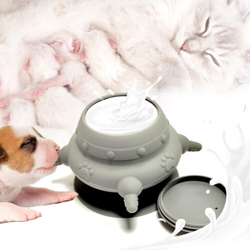 Biberon en silicone pour chiot avec 4 tétines