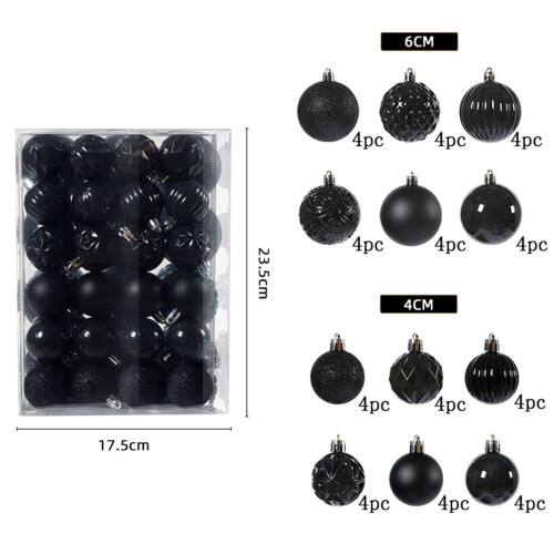 Silver Shatterproof Christmas Ornaments Set 48PCS 1