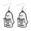 Ghost Stud Earrings Gothic Wooden Pair for Halloween 1